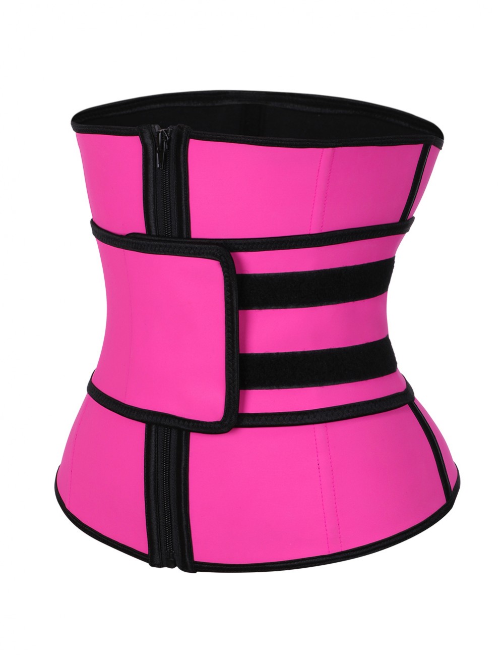 Rose Red Queen Size Latex Waist Trainer With Zipping Custom Logo