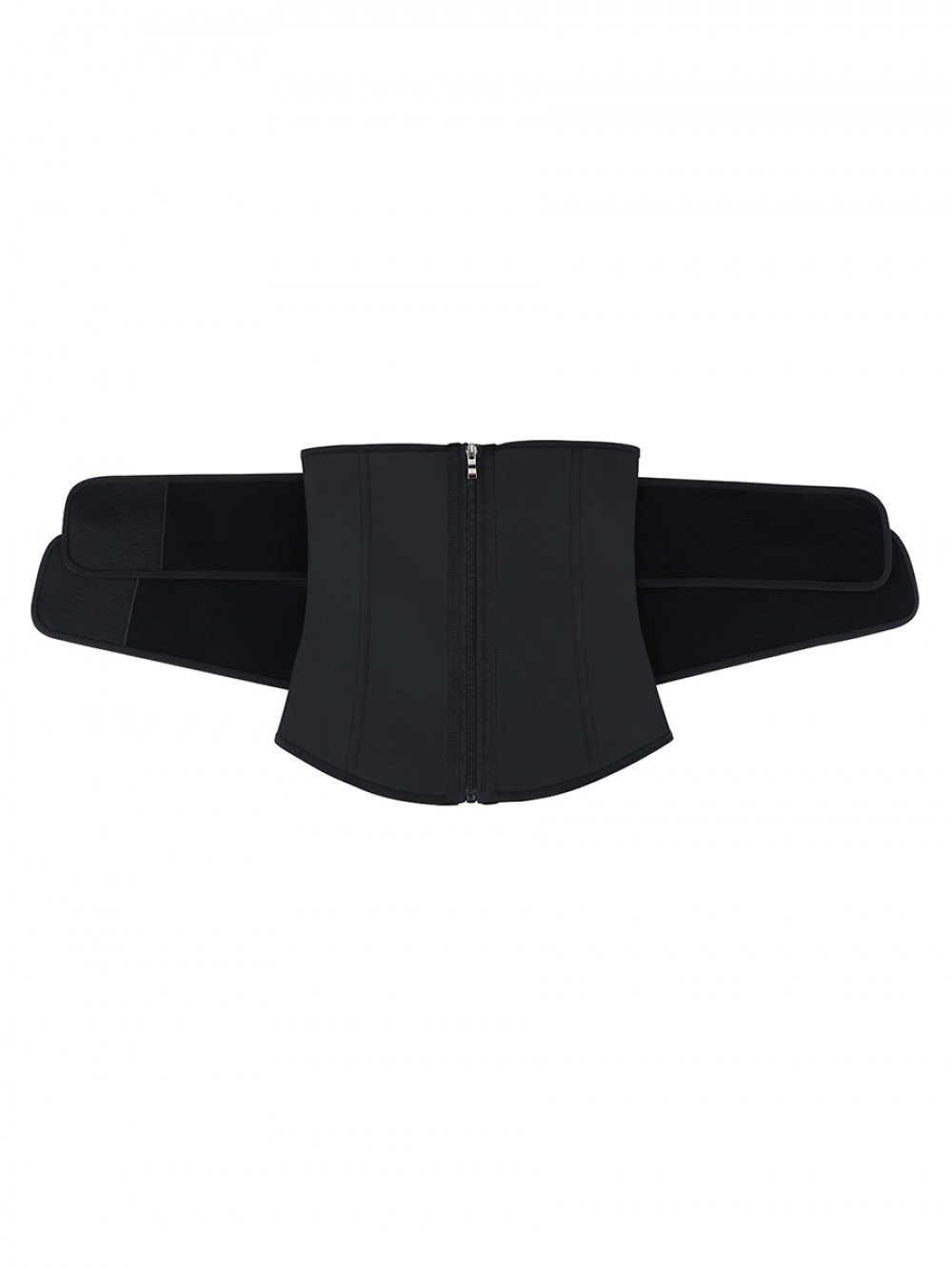 YKK Zipper Black Sticker Latex Double-Belt Waist Trainer Compression Silhouette