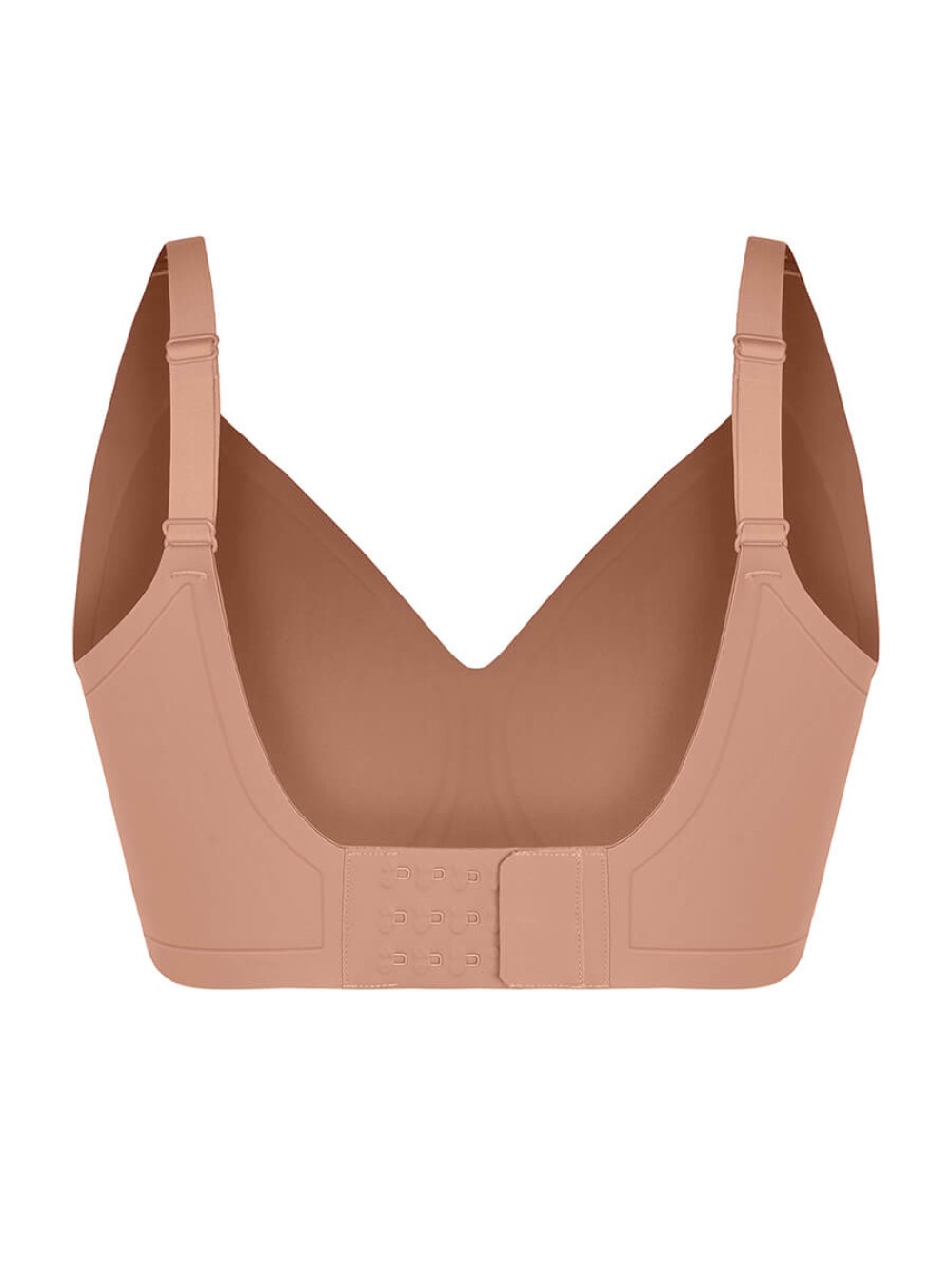 Adjustable Wide Strap Wireless Bra W Jelly Strip Half Fixed Cups