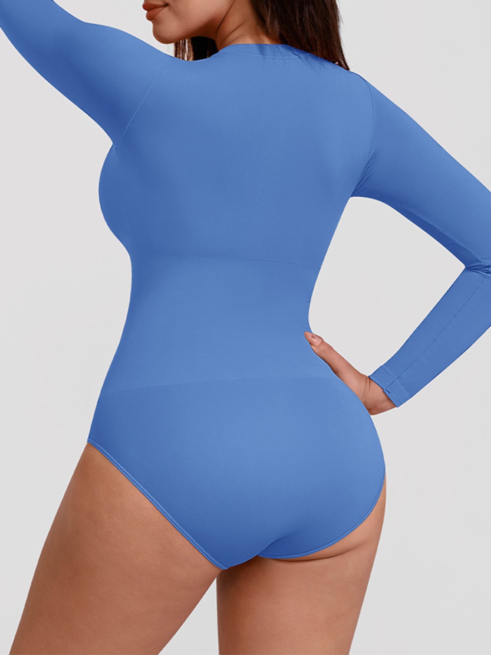 Seamless Tummy Control Snap Crotch Briefs Bodysuit