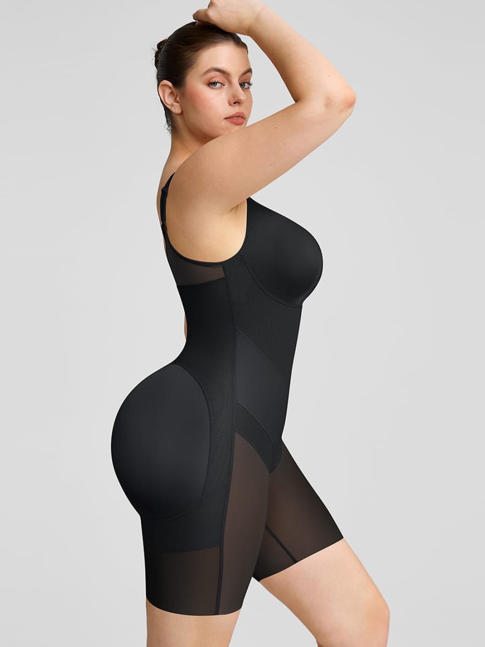 Wide Elastic Fajas Colombianas Full Bust Compression Tummy Control Body Shaper