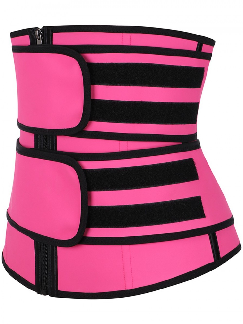 Rose Red Latex Waist Trainer With YKK Zipper Plus Size Higher Power