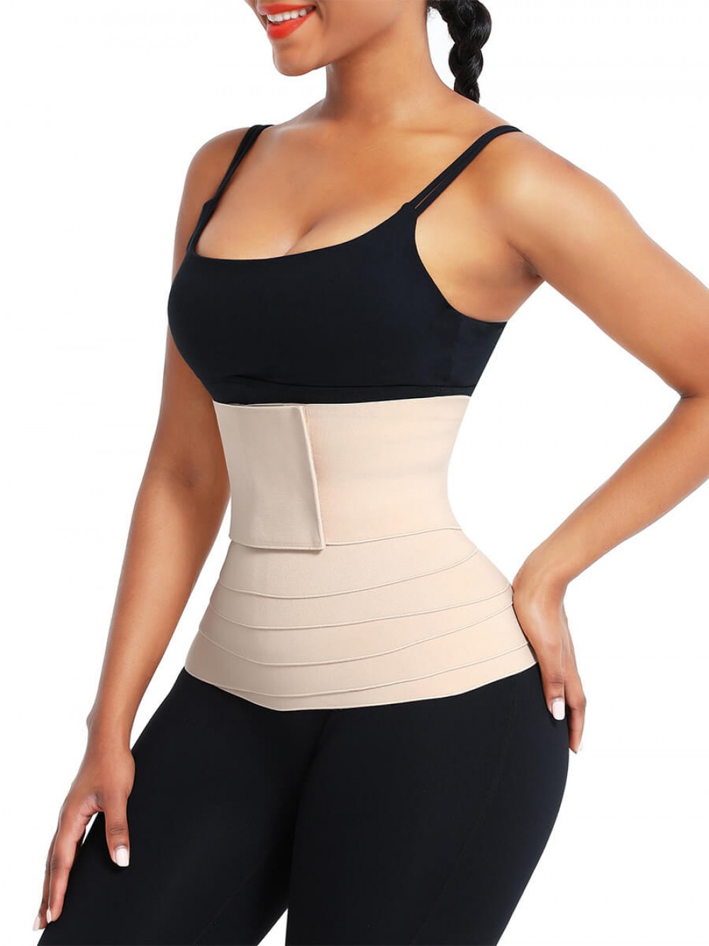 Nude Elasticity Knit Bandage Waist Wrap Waist Trainer For Lose Weight Belly Tummy Trimmer