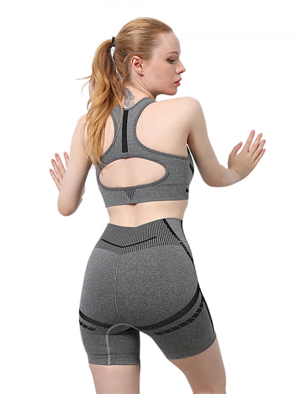 new design summer fitness sport jogging wear yoga set