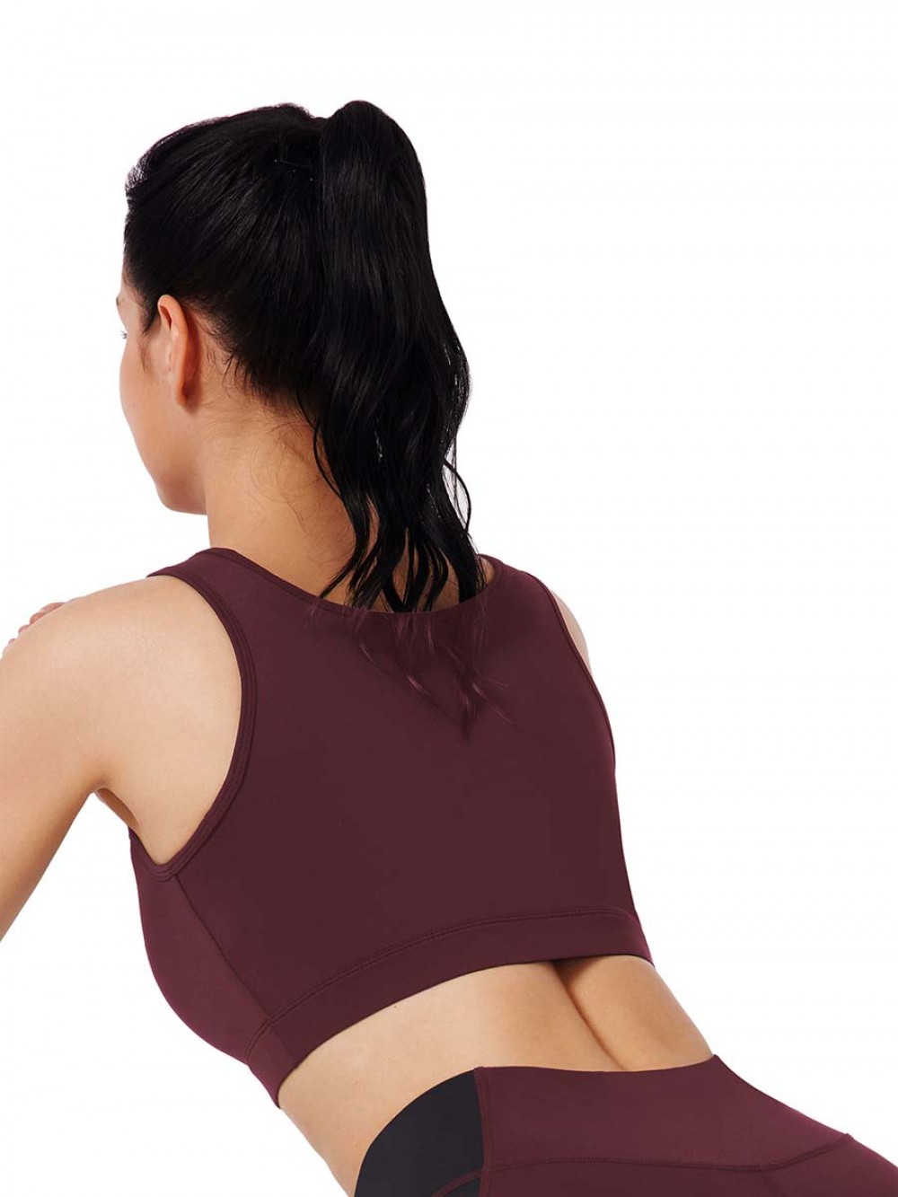 2022 New Design Transparent Mesh High Elasticity Knit Yoga Bra Women