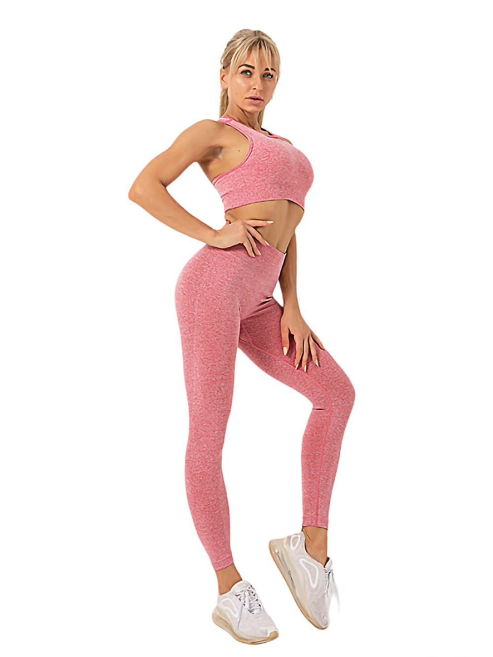 Red New Design Fitness Women Seamless Yoga Sets
