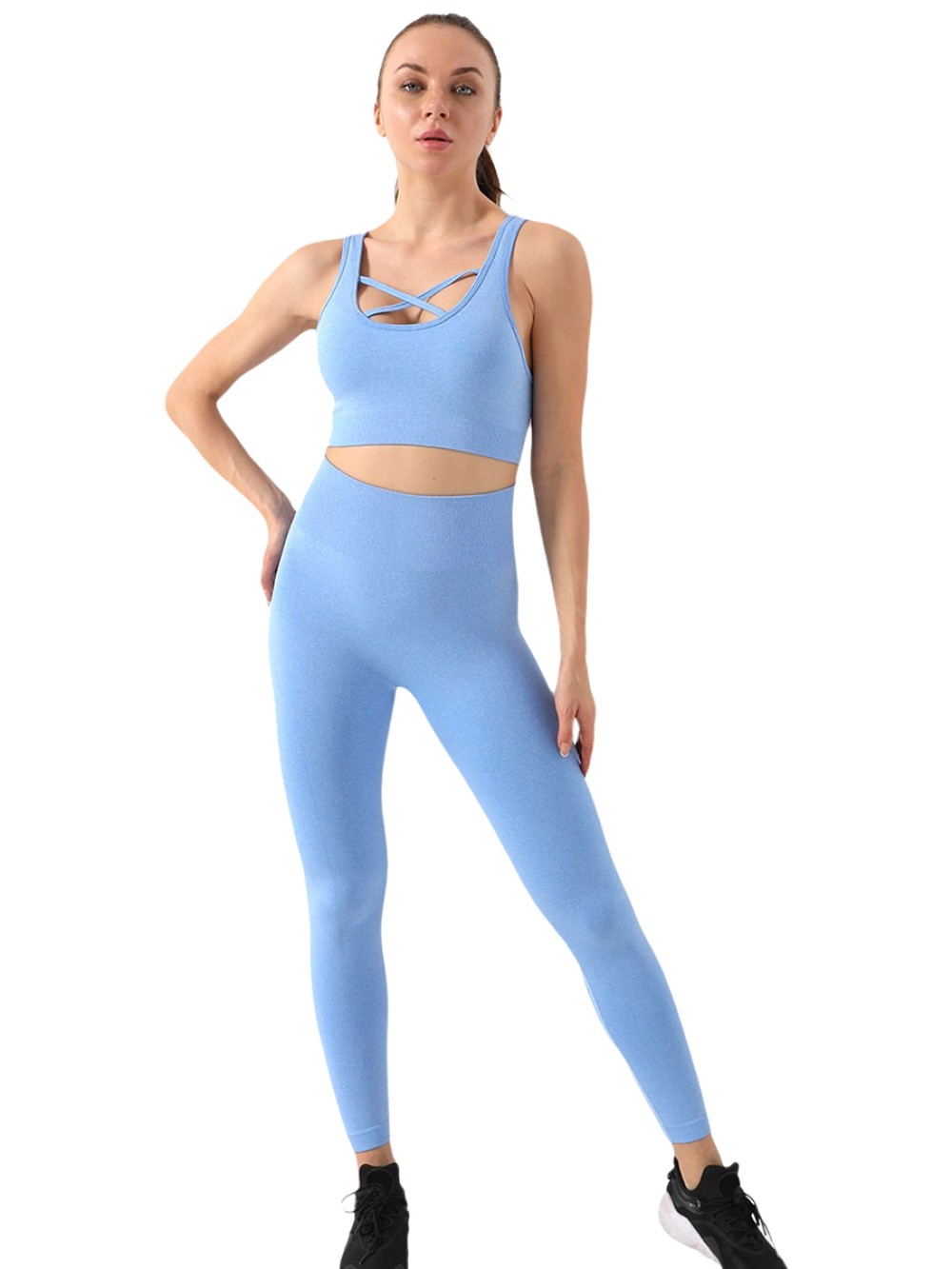 Women Ribbed Sports Gym Fitness Sets