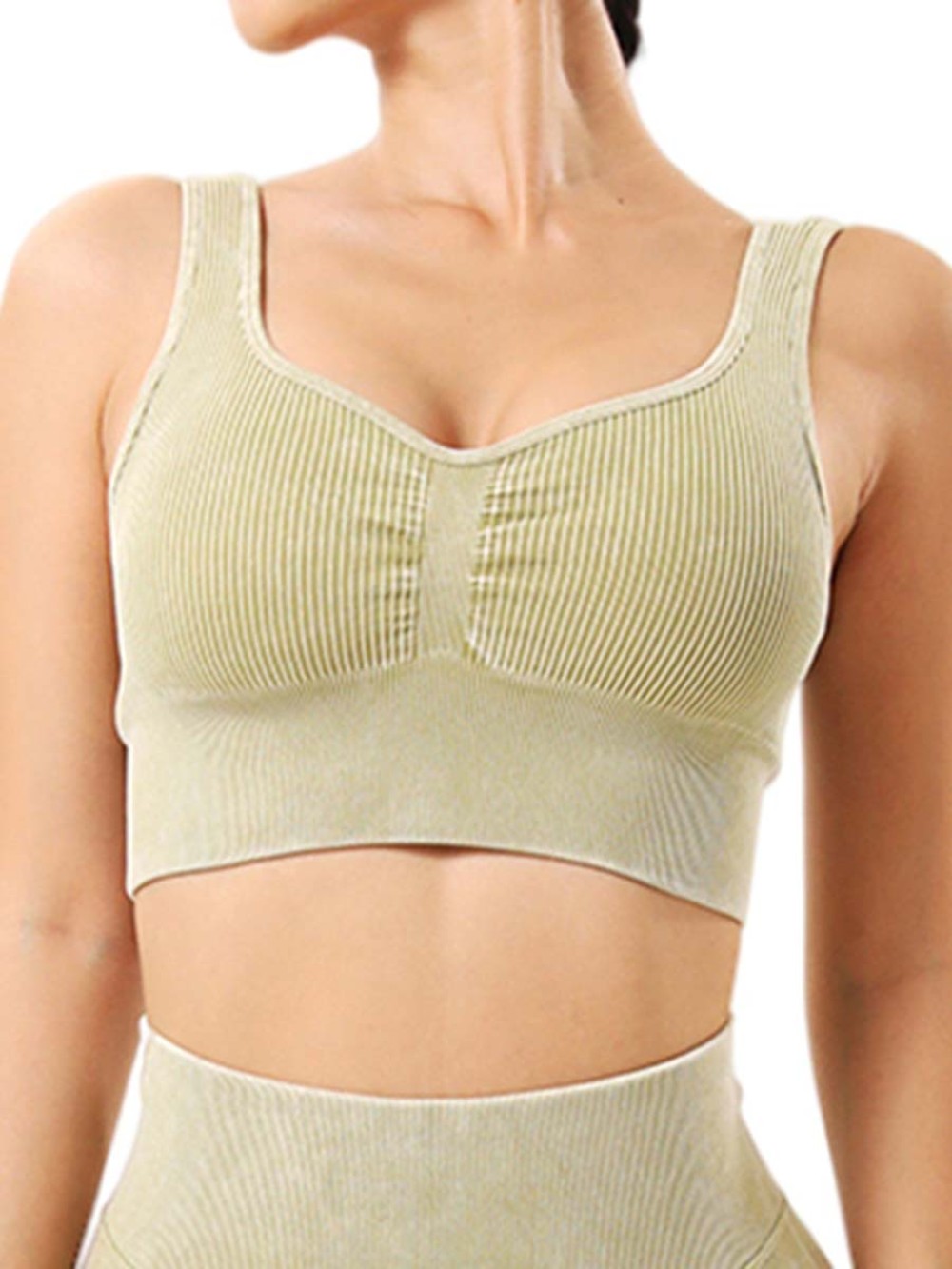 Wholesale Fitness Women Seamless Knitted Wide-strap Bra