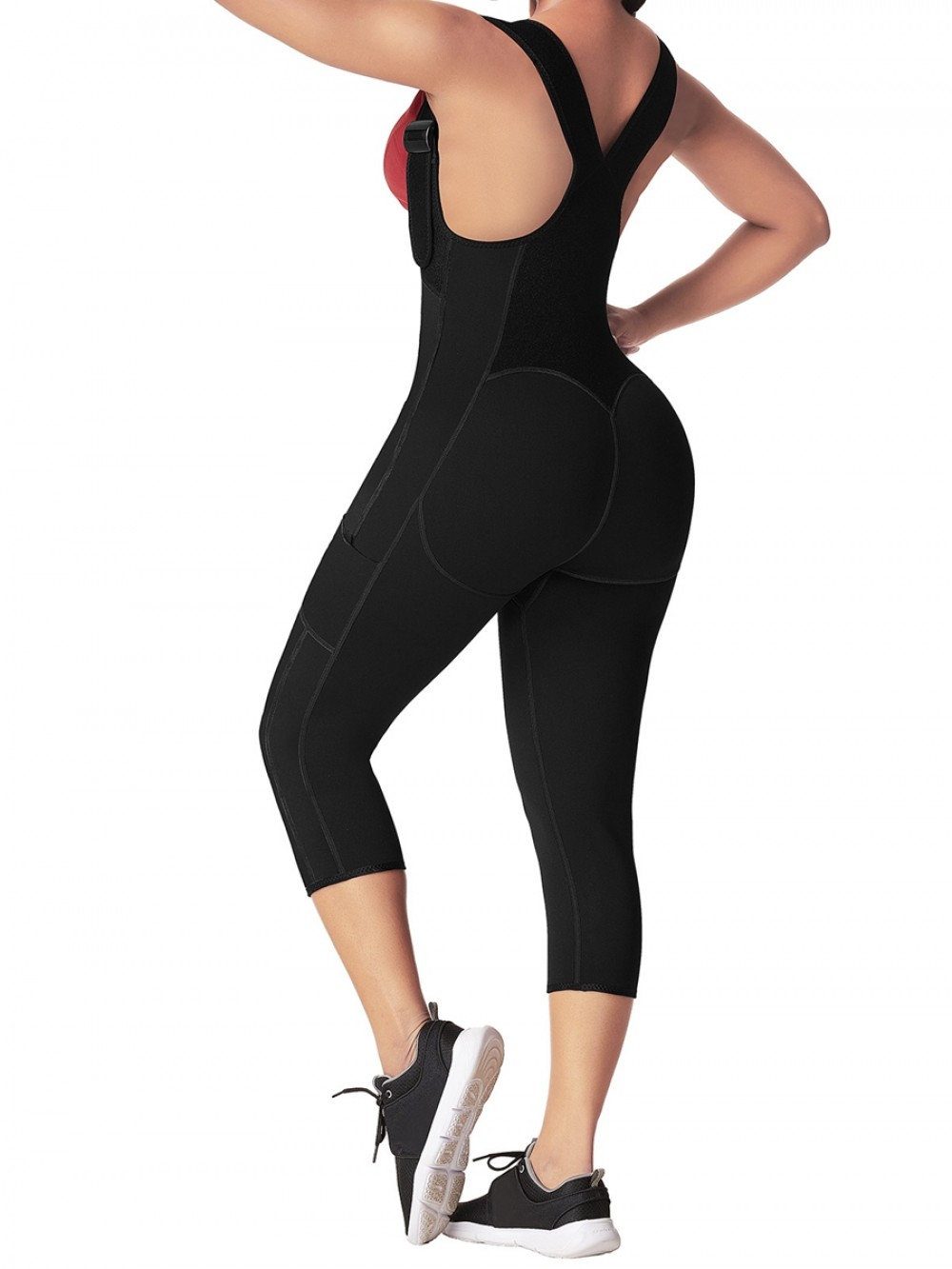 Black Neoprene Waist And Thigh Trainer Body Shaper Custom Logo