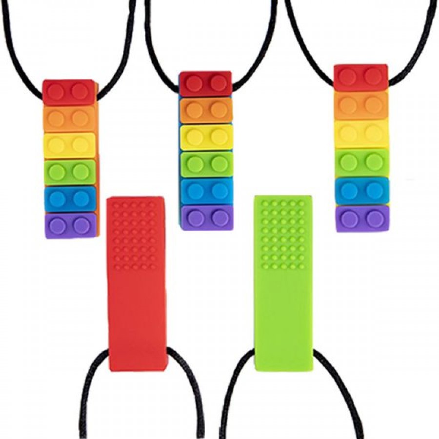 Colorful silicone building blocks baby teether toys