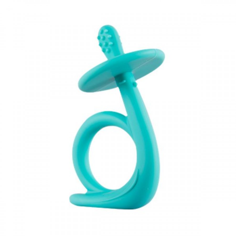 Round standing silicone baby teether toothbrush