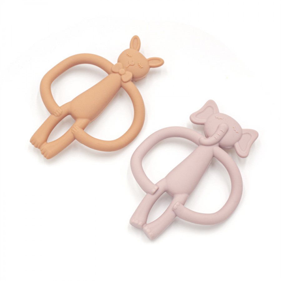 Animal shaped small silicone baby teether