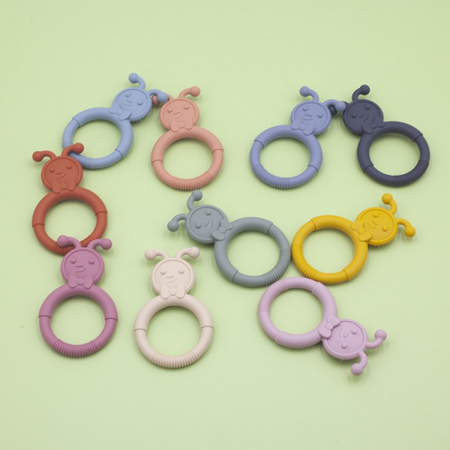 Animal shaped small silicone baby teether