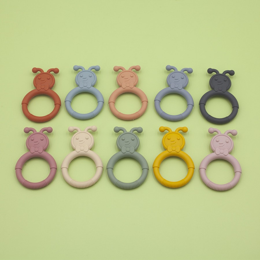 Animal shaped small silicone baby teether