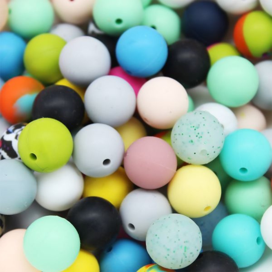 Colorful Silicone Baby Teether Beads