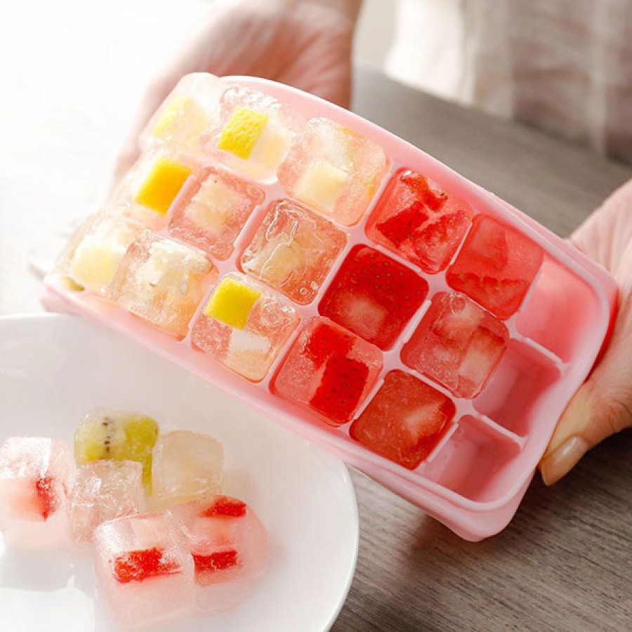 Hot Seller FDA Certificated Food Grade Silicone Ice Cube Tray Mold with Lid
