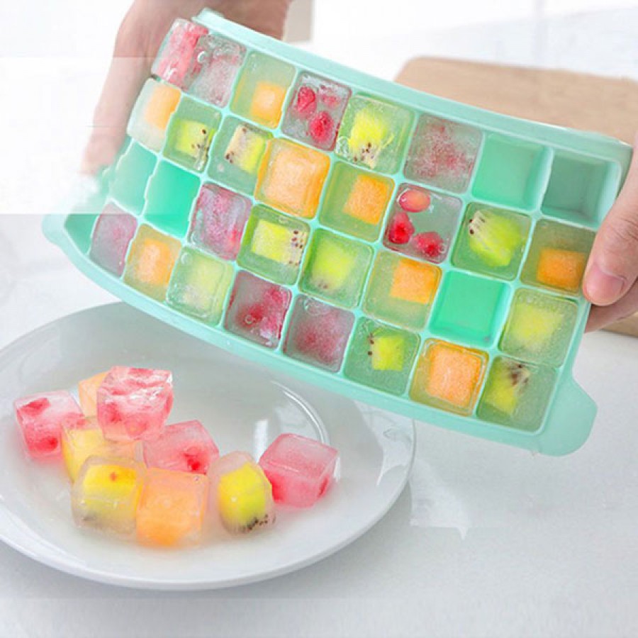 24 grid square silicone ice tray