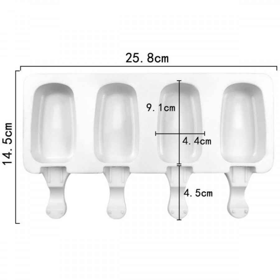 4 compartments popsicle mold