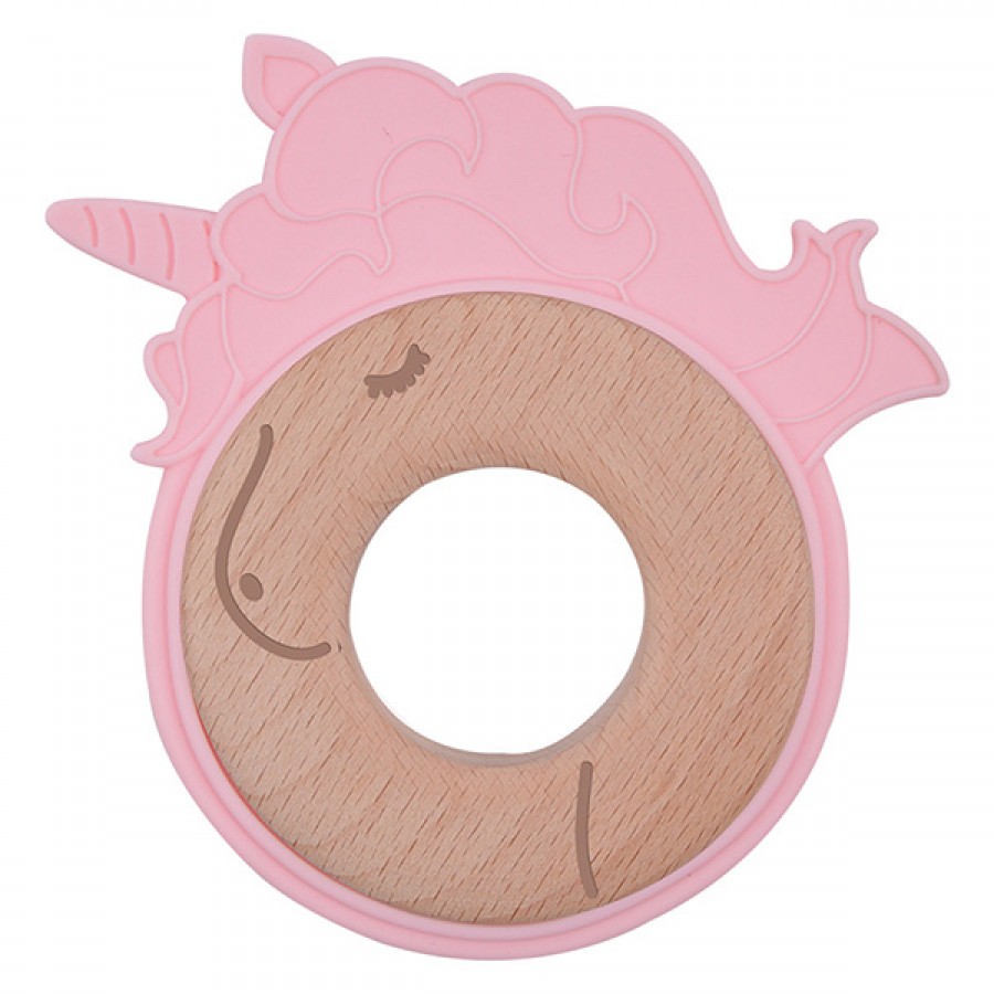 Hot-selling Silicone Animal Beechwood Teether