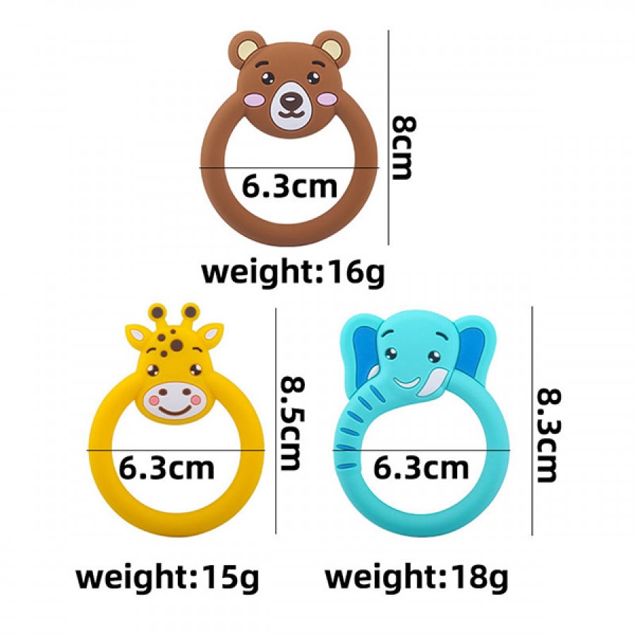 Silicone Animal Teether Ring