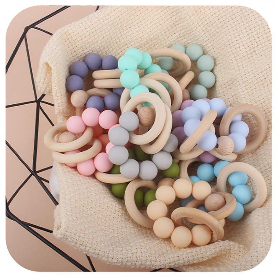 Silicone Bead Teether Ring