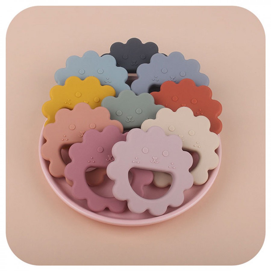 Wholesale Baby Silicone Teether  Smile Face Customized Teething Toy