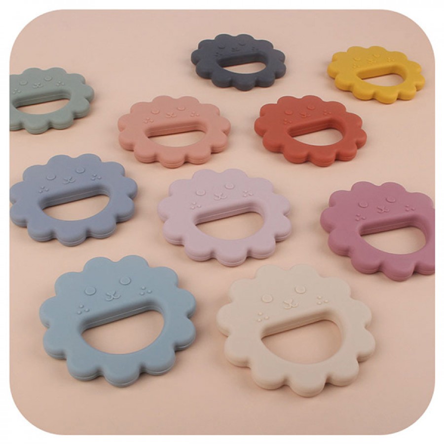 Wholesale Baby Silicone Teether  Smile Face Customized Teething Toy