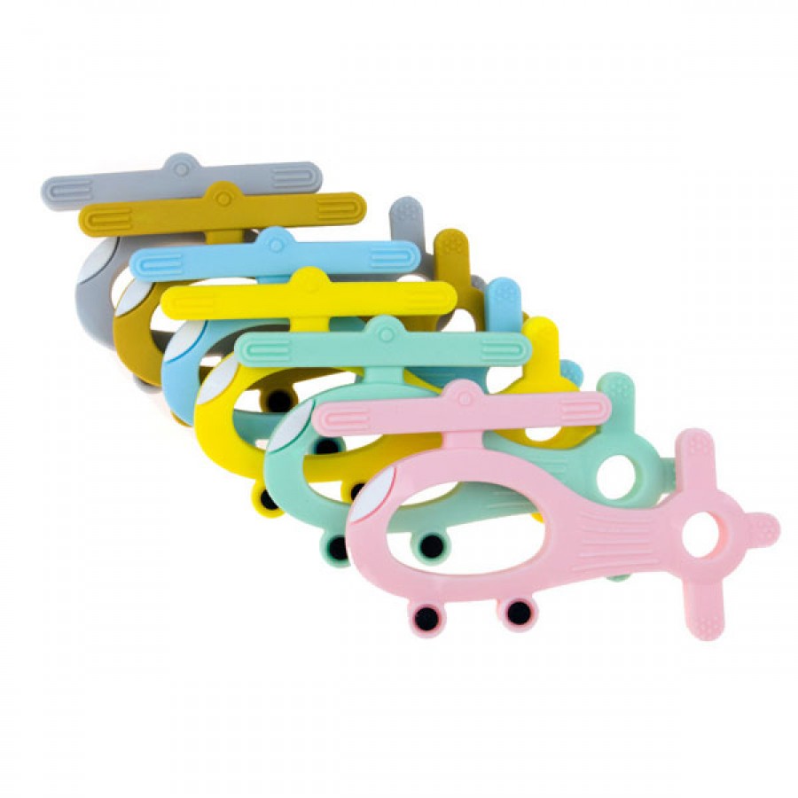 Hot Customized Food Grade Soft Silicone Airplane Teether