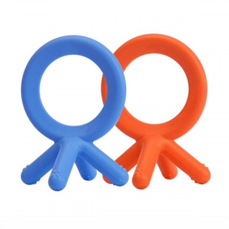 3 dimensional colorful octopus silicone baby teether
