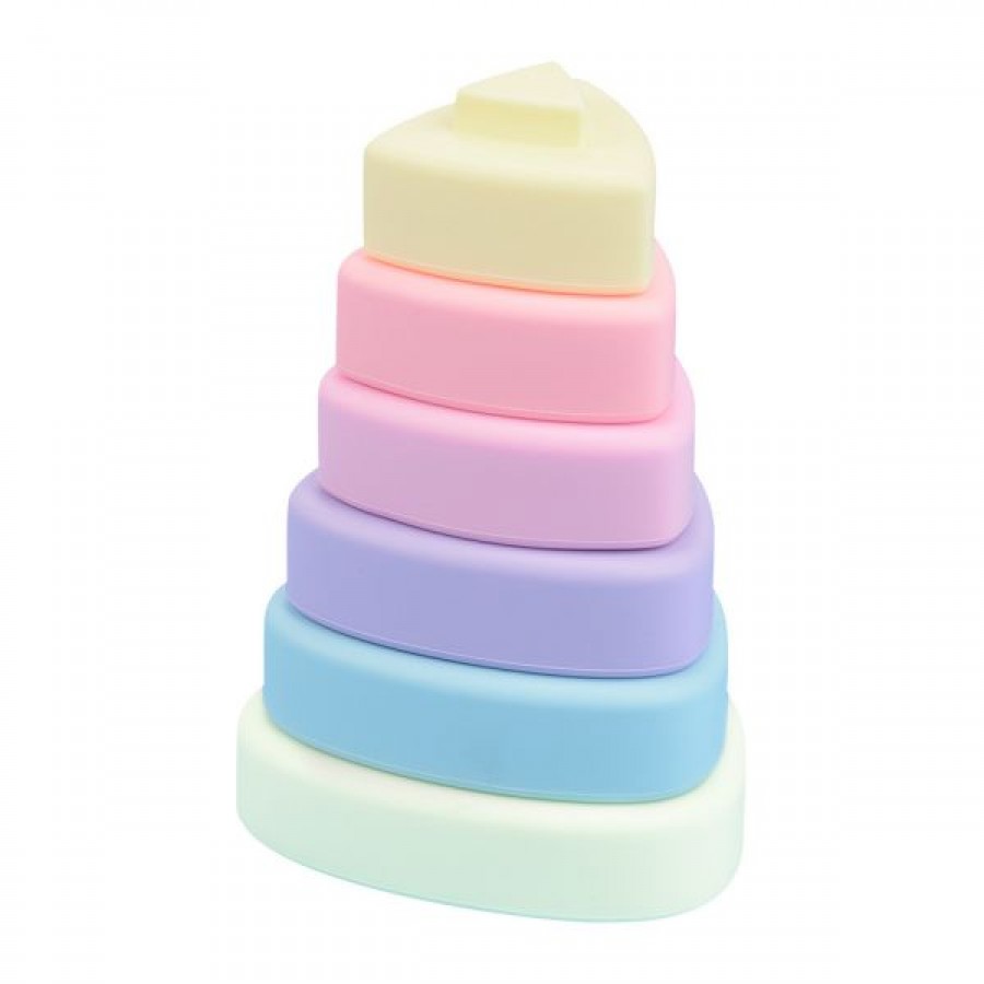 Triangular Colorful Silicone Baby Stacking Toy