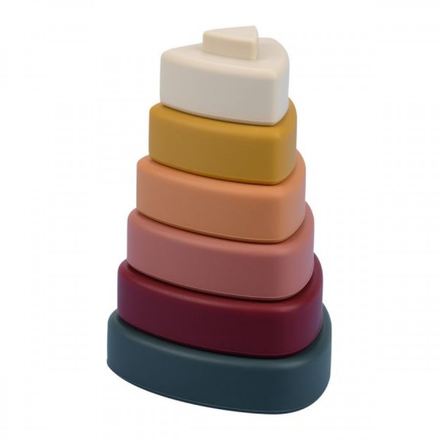 Triangular Colorful Silicone Baby Stacking Toy