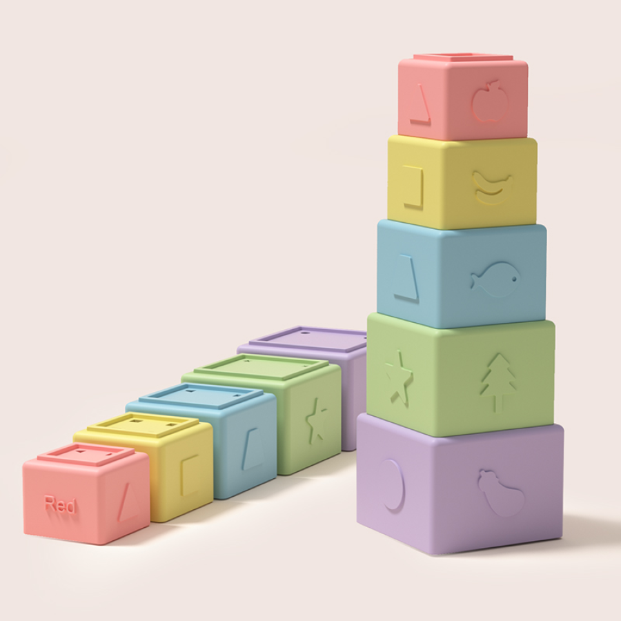 Silicone Jenga Baby Educational Toys