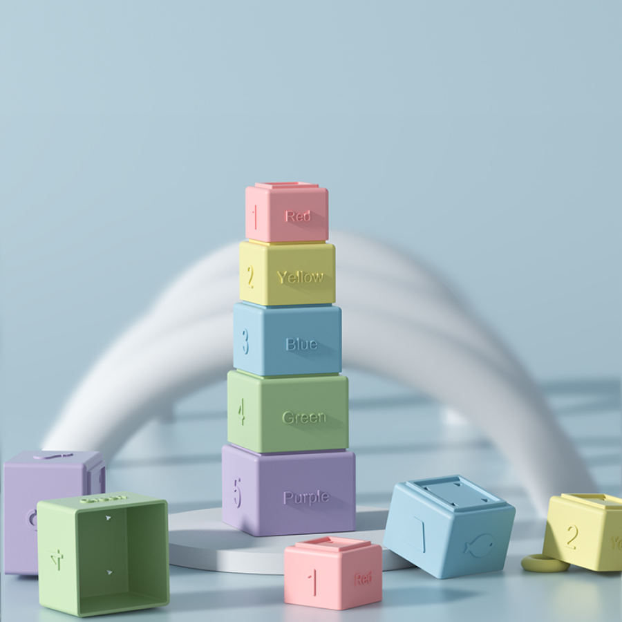 Silicone Jenga Baby Educational Toys