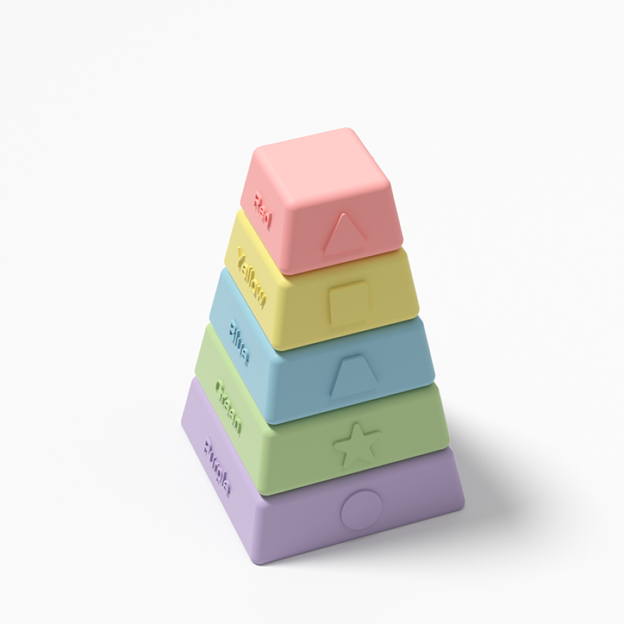 Silicone Jenga Baby Educational Toys