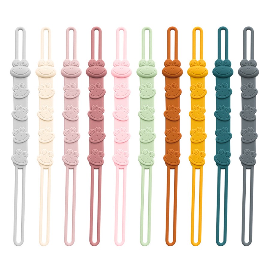 Silicone pacifier clip