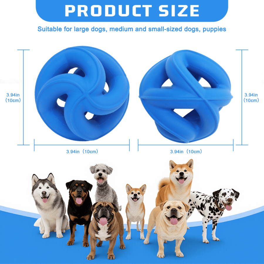 Pet natural rubber ball chewing toy