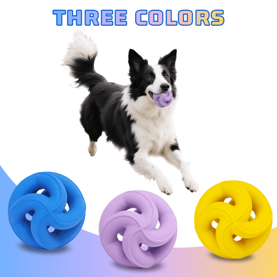 Pet natural rubber ball chewing toy