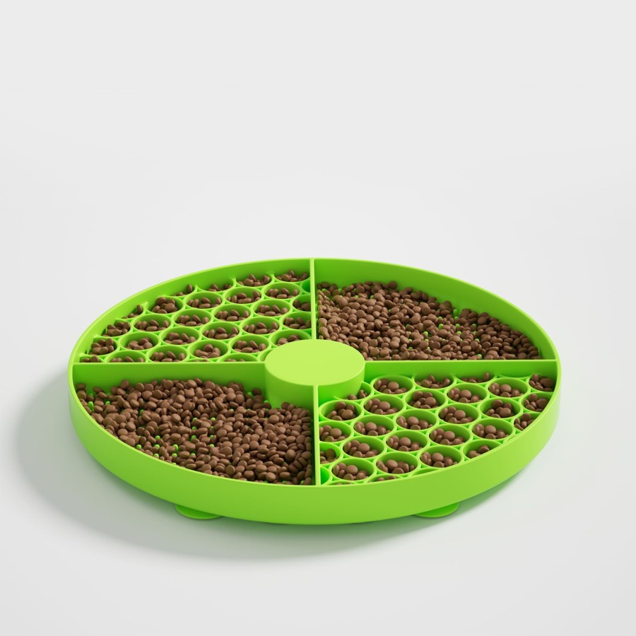 Round Pet honeycomb slow feeder plate