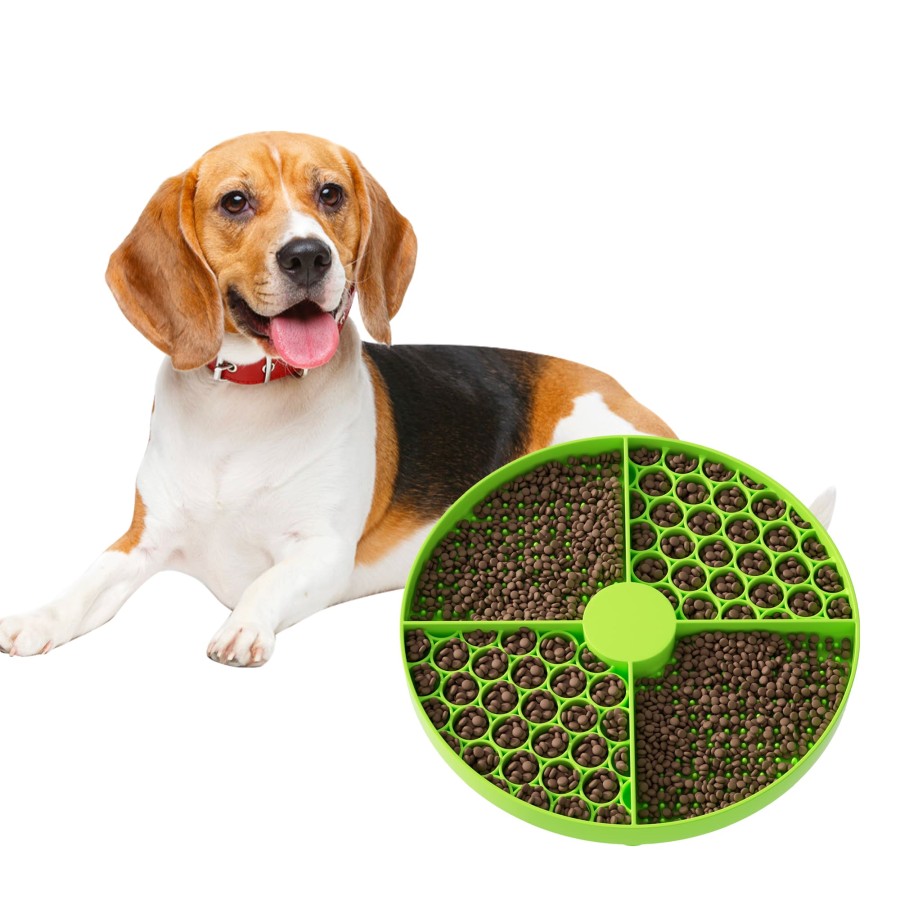 Round Pet honeycomb slow feeder plate