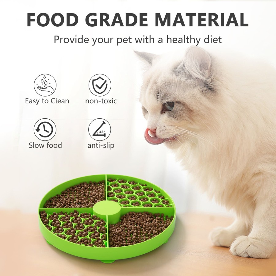 Round Pet honeycomb slow feeder plate