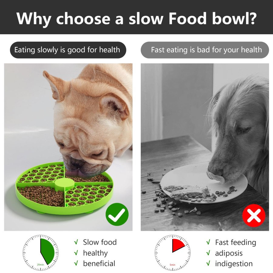 Round Pet honeycomb slow feeder plate