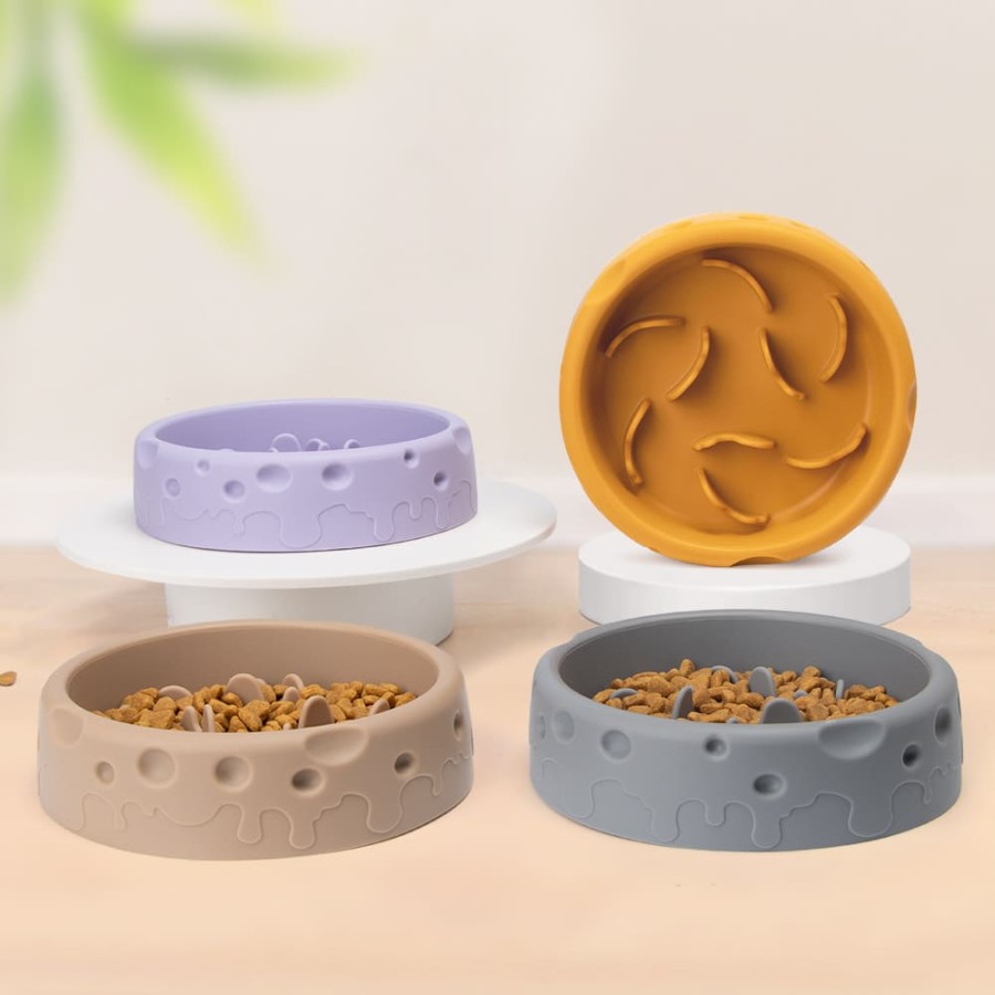 Cheese Slow Feeder Dog Bowl