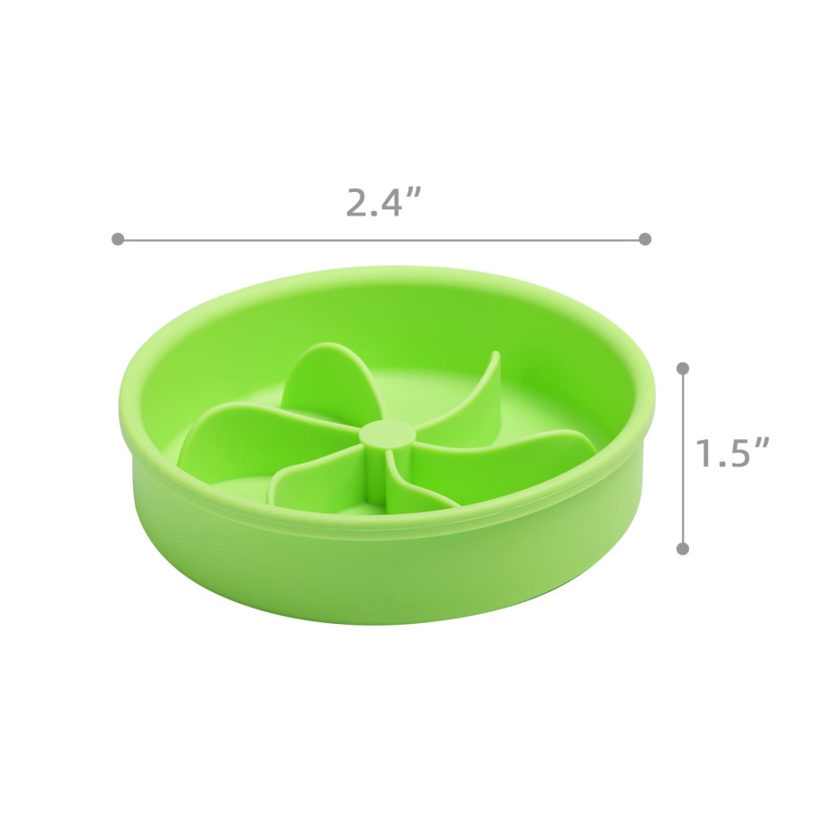 Flower Design Slow Feeder Dog Bowl