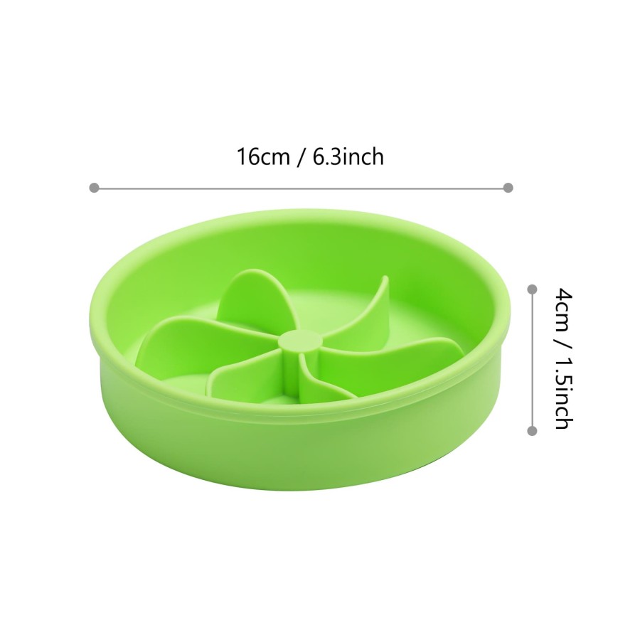 Flower Design Slow Feeder Dog Bowl