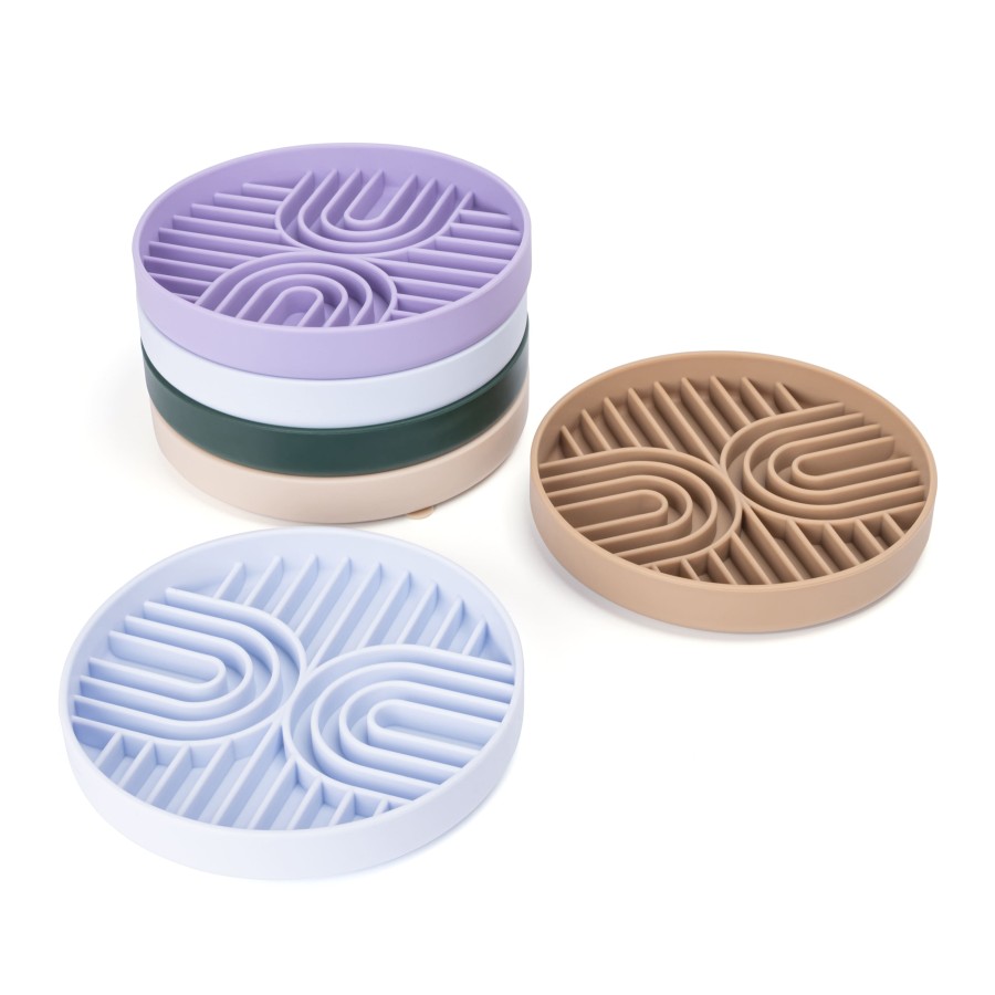 Pastel Maze Slow Feeder Dog Plate