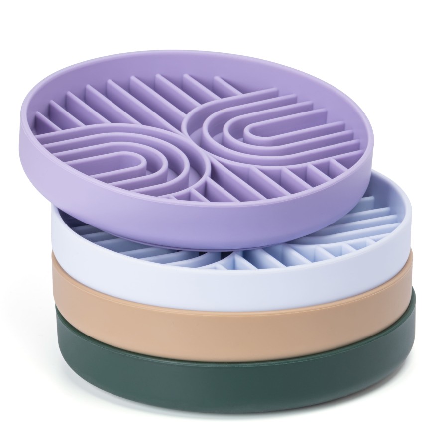 Pastel Maze Slow Feeder Dog Plate