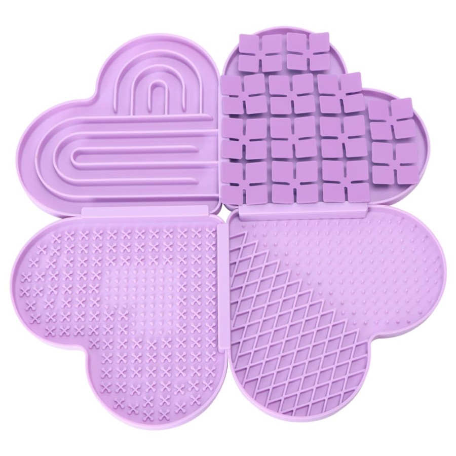 Four-leaf Clover Textured Dog Slow Feeder Mat