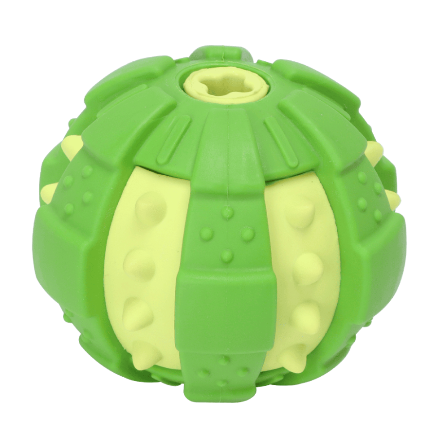Green Dog Chew Ball Rubber Toy