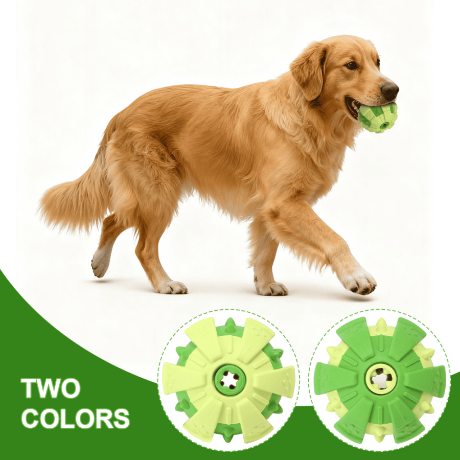 Green Dog Chew Ball Rubber Toy