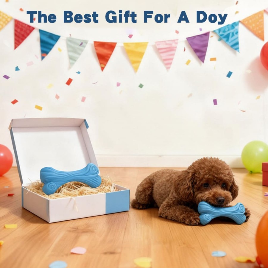 Rubber Bone Dog Chew Toy